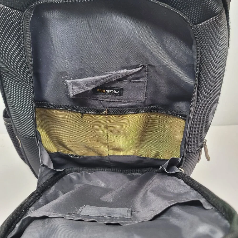 Solo Black Laptop Backpack With Multiple Compartments